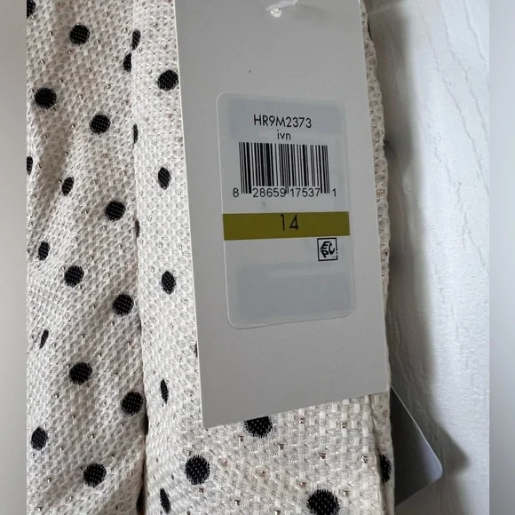 Harper Rose 🌹Golden Metallic Polka Dot Fit & Flare Sleeveless Dress w/Pockets - Picture 2 of 8